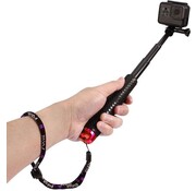 Garpex Garpex® Universal Selfie Stick XL - extensible jusqu'à 95 cm - convient à diverses caméras d'action - universel - étanche - rouge