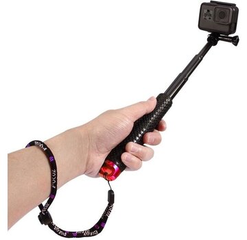 Garpex Garpex® Universal Selfie Stick XL - extensible jusqu'à 95 cm - convient à diverses caméras d'action - universel - étanche - rouge