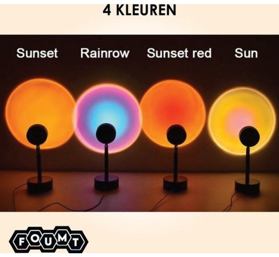 Foumt Sunset lamp Sun - Projecteur - Sunset projector lamp - Sunset lamp - Black