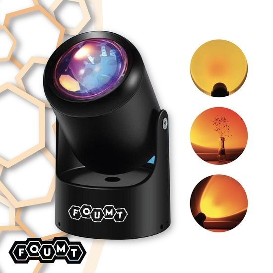 Foumt Lampe Sunset Sunset S2 - Projecteur - Lampe de projecteur Sunset - Lampe Sunset - Noir