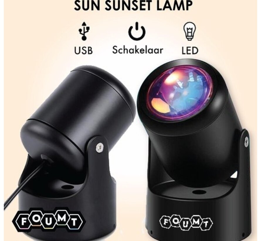 Foumt Sunset lamp Sun S2 - Projecteur - Sunset projector lamp - Sunset lamp - Black