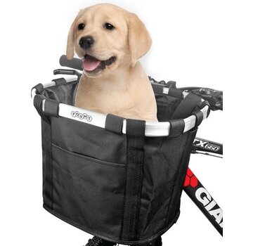 Foumt Foumt - Panier vélo pour chien - Panier vélo avant pour chien - Panier vélo - Chien - Noir