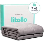 Litollo Litollo Weighted Blanket 7 kg - Couverture lestée - 4 saisons - Gris - 140x200cm - Garantie 5 ans incluse