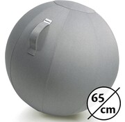 Backerz® Sitting Ball Office and Home 65 CM - Luxury Yoga Ball - Sitting Ball with Sleeve - Ergonomic Office Chair Ball - Linen Light Grey