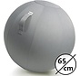 Backerz® Sitting Ball Office and Home 65 CM - Luxury Yoga Ball - Sitting Ball with Sleeve - Ergonomic Office Chair Ball - Linen Light Grey
