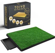 Toivo Toivo Dog Toilet Artificial Grass - Black - Odour Repellent - 62 x 49 x 6.6 CM - Dog Toilet Outdoor - Sleep Training Dog - Puppy Pads - Animal Toilet