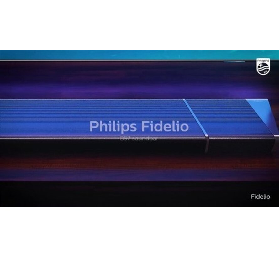 Philips B97 Fidelio - Barre de son 7.1.2 avec caisson de basses sans fil - Noir