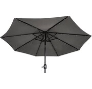 Feel Furniture Feel Furniture - Parasol LED - 2,7 mètres - Gris foncé