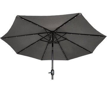 Feel Furniture Feel Furniture - Parasol LED - 2,7 mètres - Gris foncé