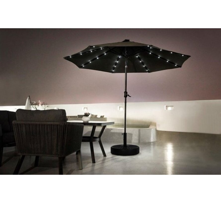 Feel Furniture - Parasol LED - 2,7 mètres - Gris foncé