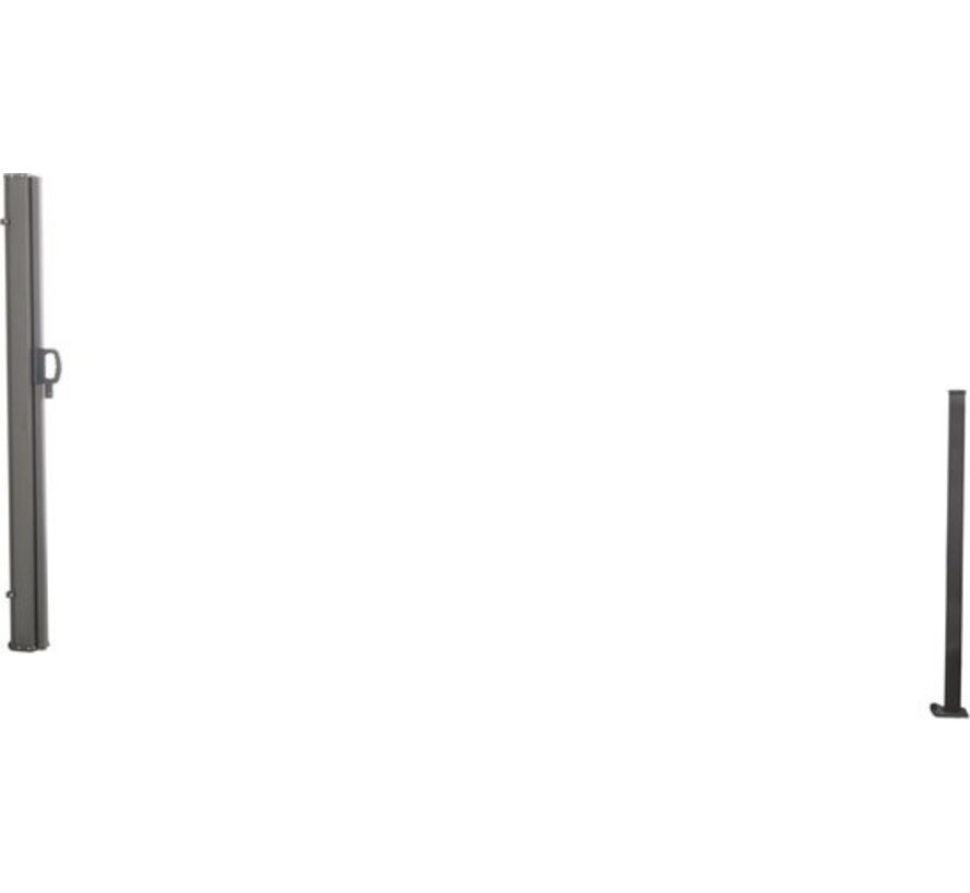 Brise-vent rétractable Lifa Garden - Pare-soleil noir - Brise-vue enroulable - Fonction d'enroulement - Résistant aux intempéries et aux UV - Matériel de montage inclus - 160 x 300 cm