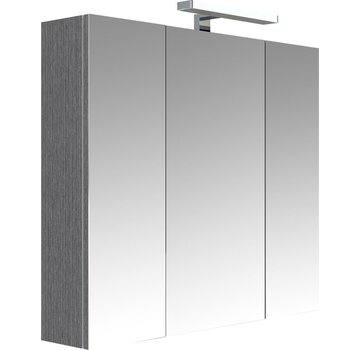 Allibert TOILETTE JUNO 80cm chêne gris foncé 3 portes Prise BG