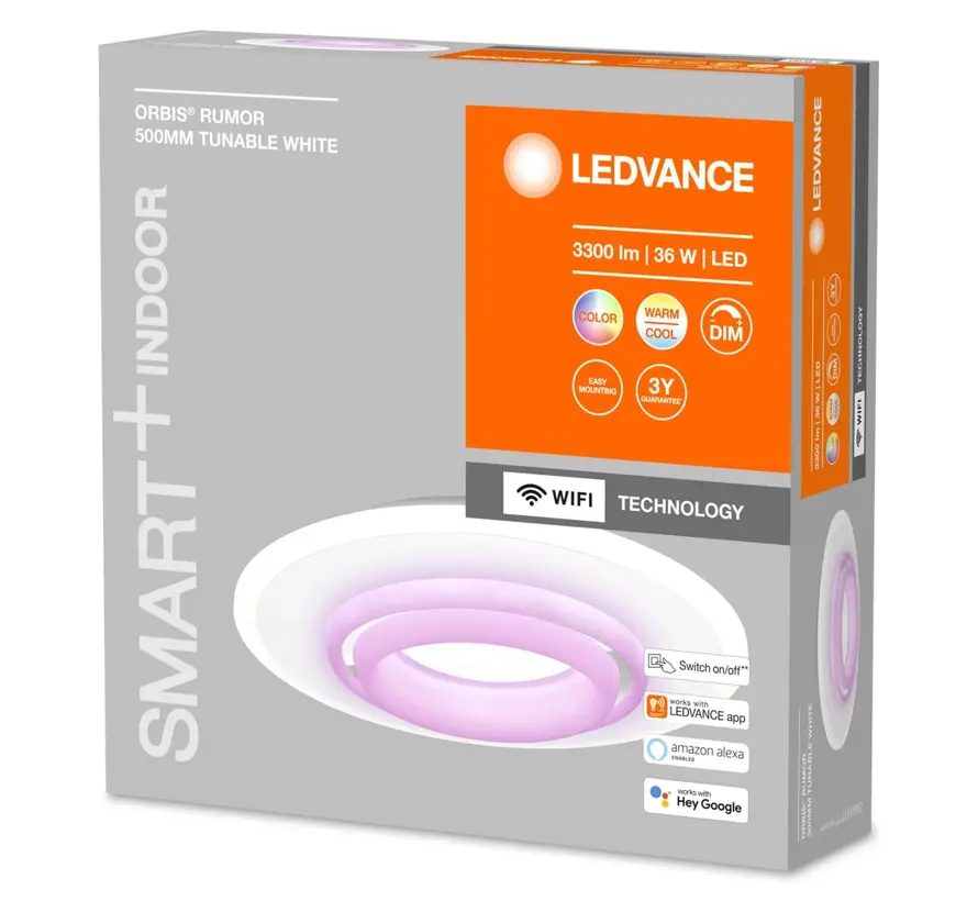 Ledvance - Plafonnier LED RGBW dimmable SMART+ ORBIS LED/32W/230V Wi-Fi