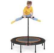 Coast Coast mini -trampoline ?120 cm trampoline de fitness pliable avec poignée réglable en hauteur orange et noir