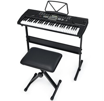 Coast Coast Instrument de musique portable électroclaved 61 touches clavier numérique noir + blanc