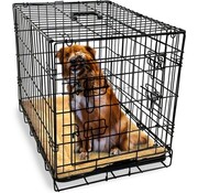 Gopets Gopets Dog Bench Foldable L - Banc - Pour chiens - Coussin pour chien inclus - 2 portes - 91 x 57 x 64 cm