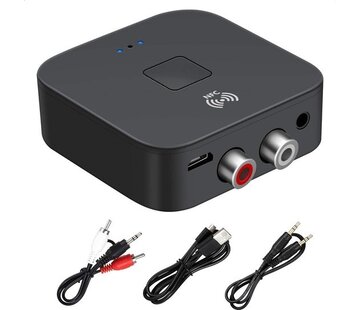 URGOODS Récepteur Bluetooth 5.0, Adaptateur Bluetooth Récepteur Audio sans Fil de Voiture avec Câble RCA AUX 3,5 mm, Sortie AUX pour Système Audio de Diffusion Musique Stéréo à Domicile