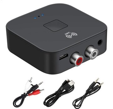 URGOODS Récepteur Bluetooth 5.0, Adaptateur Bluetooth Récepteur Audio sans Fil de Voiture avec Câble RCA AUX 3,5 mm, Sortie AUX pour Système Audio de Diffusion Musique Stéréo à Domicile