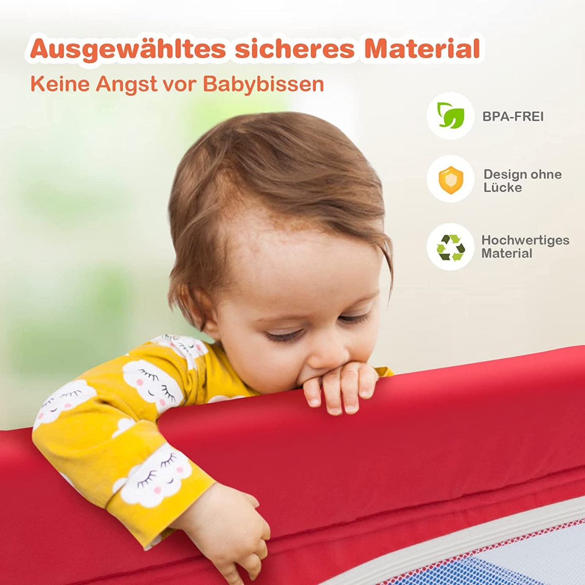 Coast Baby Playpen parc portable avec barrières de sécurité 120 x 120 x 68 cm coloré