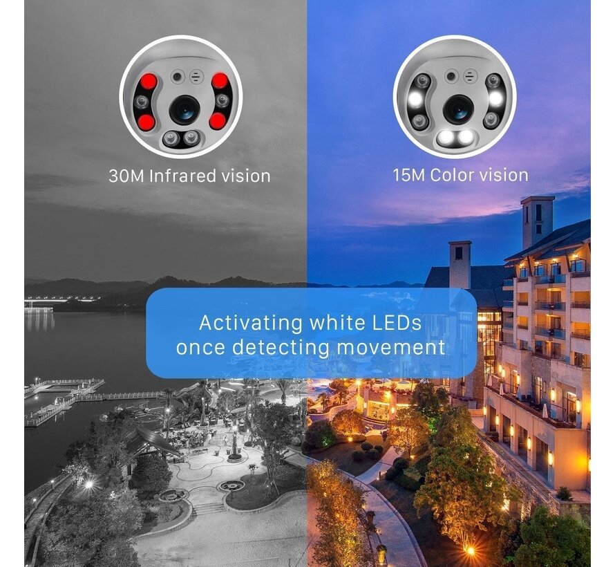 Fuegobird Smart Wifi Waterproof IP66 caméra IP - extérieur - rotation et inclinaison - Support 2.4G/5G WIFI - 1080P - Caméra IP PTZ