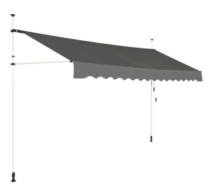 Coast Parasol - Extensible - Imperméable - 395cm de large - Gris