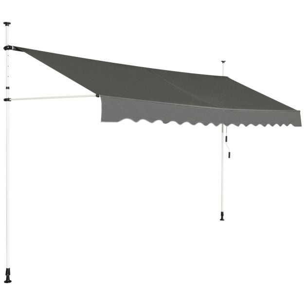 Coast Parasol - Extensible - Imperméable - 395cm de large - Gris