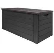 Deuba Coffre de jardin - Deuba -  Boîte de Rangement - Extérieur  - Pour jardin - plastique - anthracite - 120 x 46 x 57cm