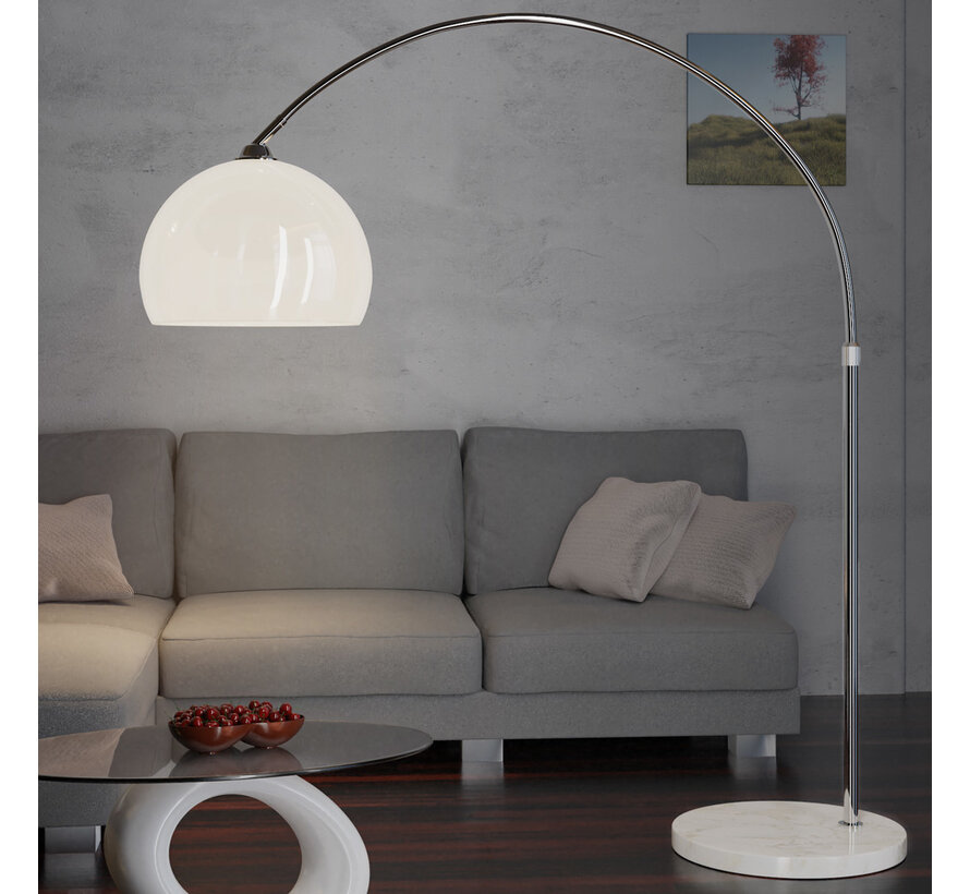 Lampe à arc sur pied - DBA  - réglable avec base en marbre - 220cm