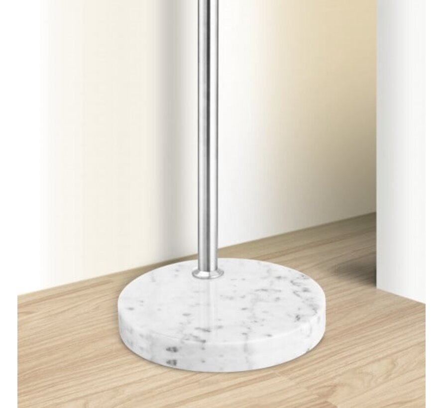 Lampadaire - Monzana - 220cm - réglable en hauteur - avec base en marbre