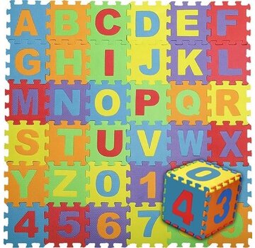 Gofun Tapis de puzzle  XLGofun  - Tapis de Jeu en Mousse Pliable - Bébé- Tuiles - Multicolore - Puzzle 86 pièces - 180 x 180 cm