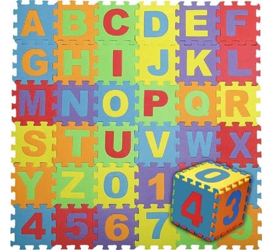 Tapis de puzzle  XLGofun  - Tapis de Jeu en Mousse Pliable - Bébé- Tuiles - Multicolore - Puzzle 86 pièces - 180 x 180 cm