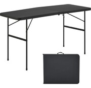 Goliving Table pliante - Goliving - Table de camping - Table pliante d'extérieur - Résiste aux intempéries - 122 x 60 x 74 cm - Noir