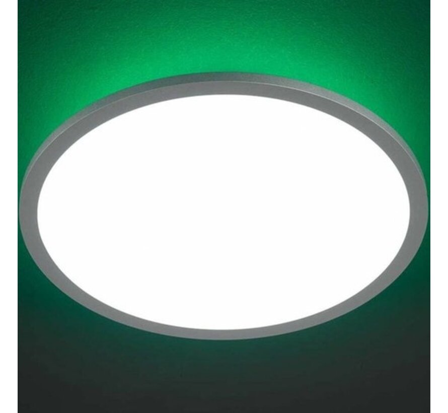 Wofi Plafonnier Linox LED avec RGB 40x5 cm couleur argent