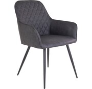House Nordic House Nordic Harbo Dining Chair Vegan Leather Dark Grey - Set of 2
