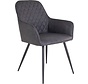 House Nordic Harbo Dining Chair Vegan Leather Dark Grey - Set of 2