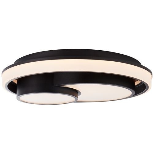 AEG Plafonnier LED Dwain Noir 39W 3900lm 3000-6500K Blanc chaud Blanc lumière du jour avec télécommande Ø50cm
