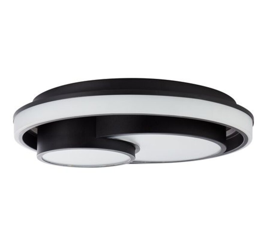 AEG Plafonnier LED Dwain Noir 39W 3900lm 3000-6500K Blanc chaud Blanc lumière du jour avec télécommande Ø50cm