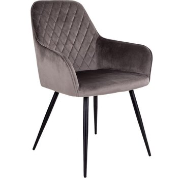House Nordic House Nordic Harbo Dining Chair Velvet Grey - Lot de 2