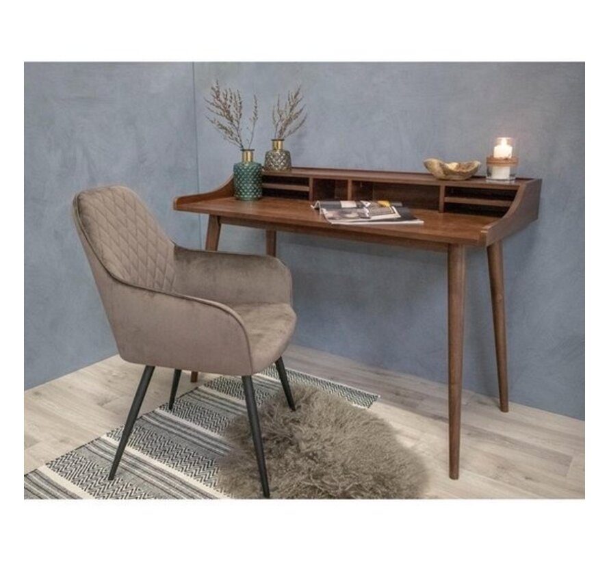 House Nordic Harbo Dining Chair Velvet Grey - Lot de 2