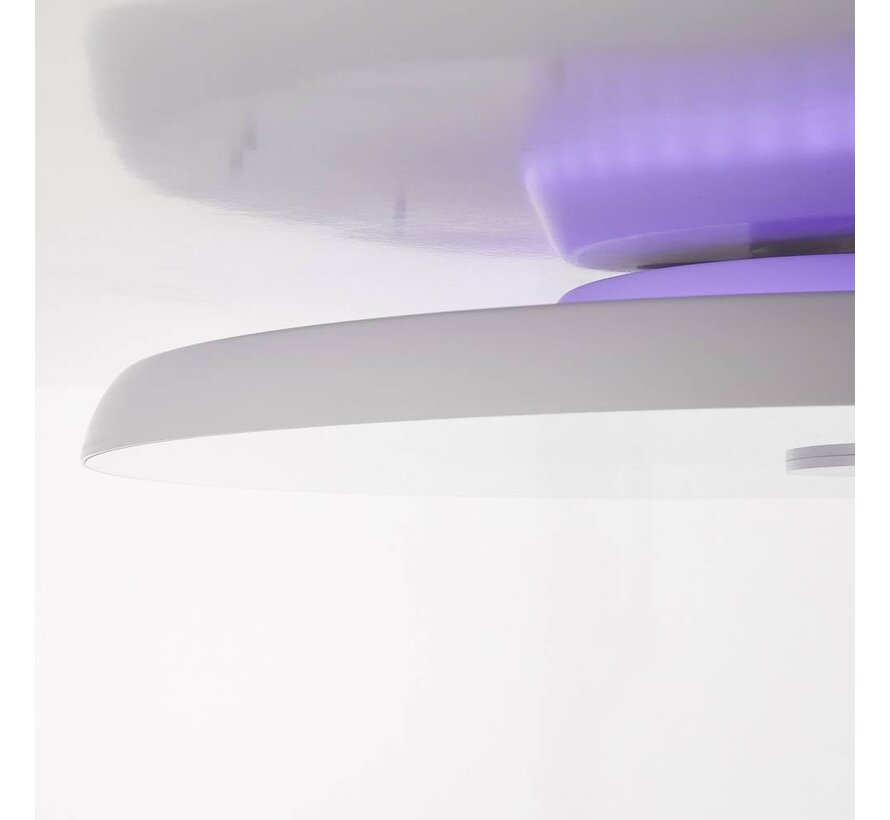 AEG Plafonnier LED avec haut-parleur - RGB Backlight - Avec télécommande - IP20 1x72W 6800 L 3000-6000 K HxØ 78x600 mm