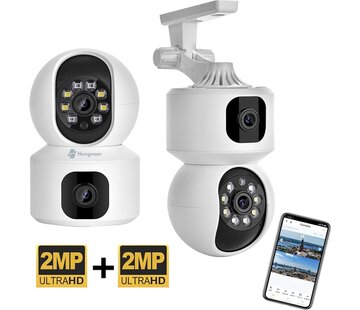 PuroTech PuroTech Caméra de sécurité ULTRA HD - Caméra pour animaux - Rotative et inclinable - Caméra IP dôme - Vision nocturne - Internet sans fil - Avec enregistreur