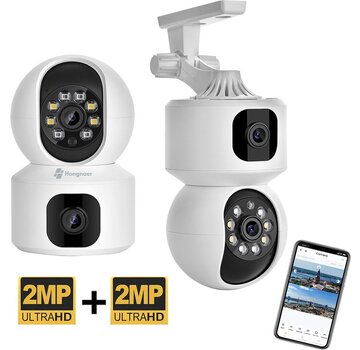 PuroTech PuroTech Caméra de sécurité ULTRA HD - Caméra pour animaux - Rotative et inclinable - Caméra IP dôme - Vision nocturne - Internet sans fil - Avec enregistreur