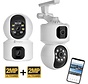 PuroTech Caméra de sécurité ULTRA HD - Caméra pour animaux - Rotative et inclinable - Caméra IP dôme - Vision nocturne - Internet sans fil - Avec enregistreur