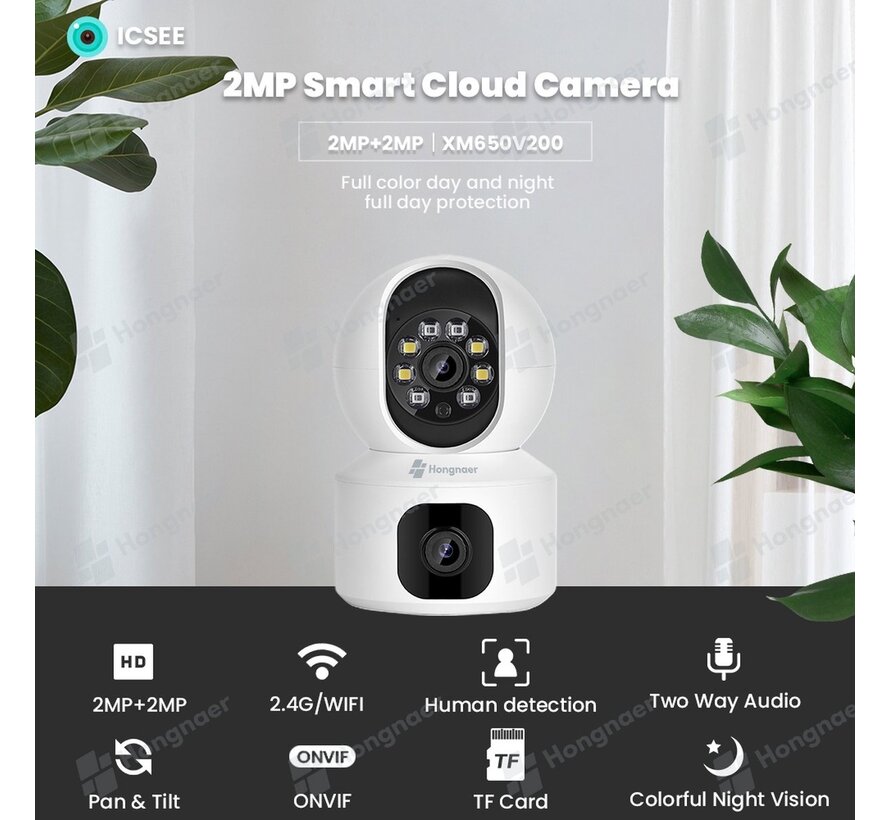 PuroTech Caméra de sécurité ULTRA HD - Caméra pour animaux - Rotative et inclinable - Caméra IP dôme - Vision nocturne - Internet sans fil - Avec enregistreur