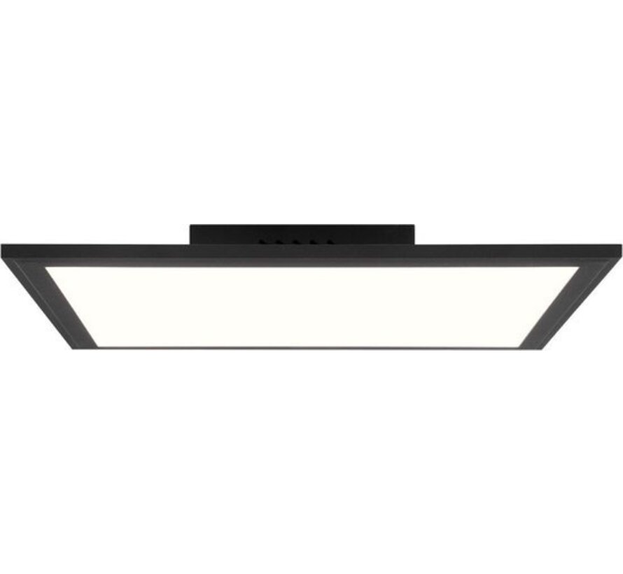 Lampe BRILLIANT, Abie LED panneau de plafond 40x40cm RGB noir sable, métal/plastique, 1x 24W LED intégré, (2400lm, 2700-6200K), A+