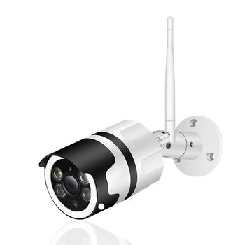 Denver Caméra IP Denver Full HD Smart WLAN avec boîtier métallique anti-éclaboussures, détecteur de mouvement, vision nocturne