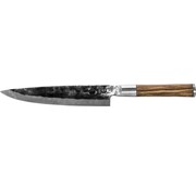 Couteau de chef en bois d'olivier forgé 20cm - professionnels - Bois d'olivier - Dans une boîte cadeau en bois
