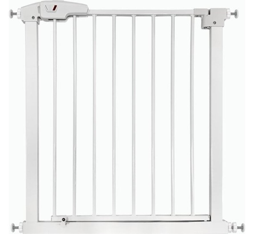 Barrière de sécurité enfant Goliving -Barrière d'Escalier à fixation par pression - Metal - 78 à 93 cm - Blanc