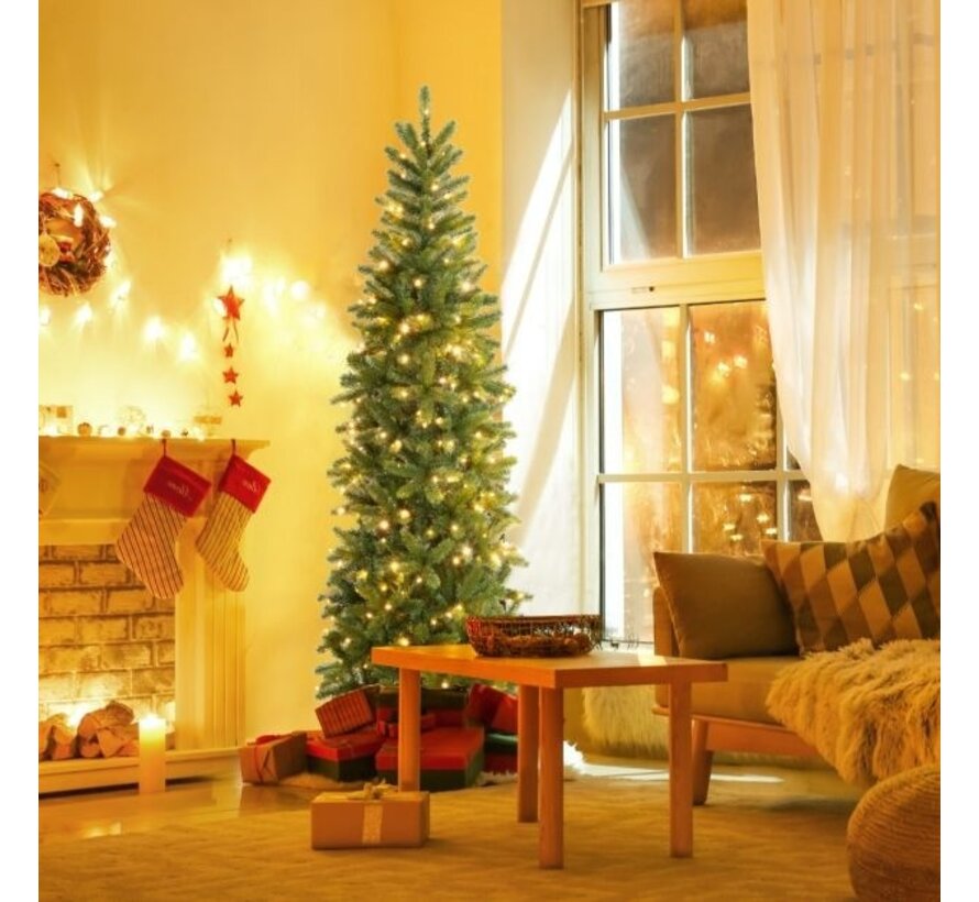 Arbre de Noël artificiel Coast avec lumières LED blanc chaud et multicolores et 648 branches denses 180 cm