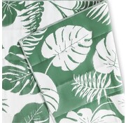 Goliving Goliving Tapis d'extérieur Green Flora - Tapis de jardin - Tapis d'extérieur - Tapis - Tapis de jardin - Réversible - Sac de transport inclus - 183 x 290 cm - Vert/Blanc